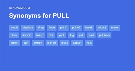 pulling thesaurus|another word for pulling data.